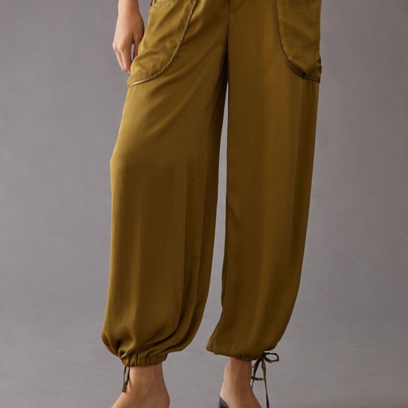 Anthropologie Silky Balloon Leg Cargo Joggers M - Picture 2 of 6